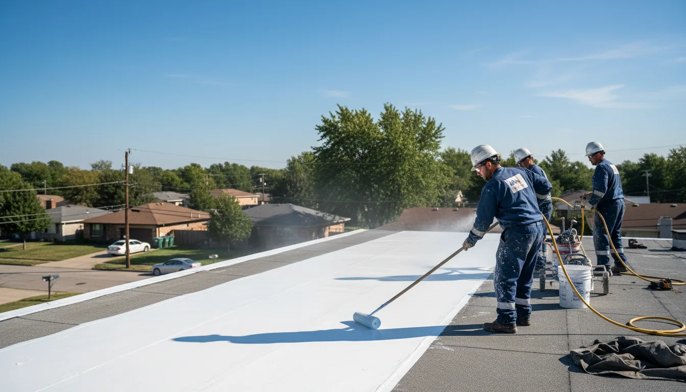 Commercial roof coating in Sherman, IL near me